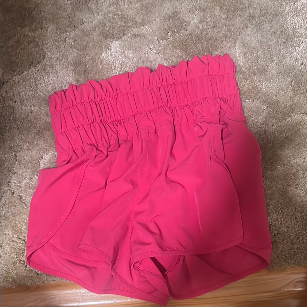 High Waist Pink Athletic Shorts
